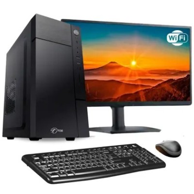 Computador Completo TOB Intel Core i5 com rede sem fio SSD 480GB Memória 16GB + Windows 10 Pro Trial + Teclado e Mouse