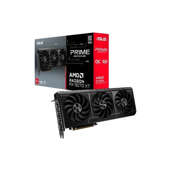 Placa de Vídeo ASUS PRIME RX 9070 XT O16G AMD Radeon, 16GB, GDDR6, Axial-tech, OpenGL 4.6