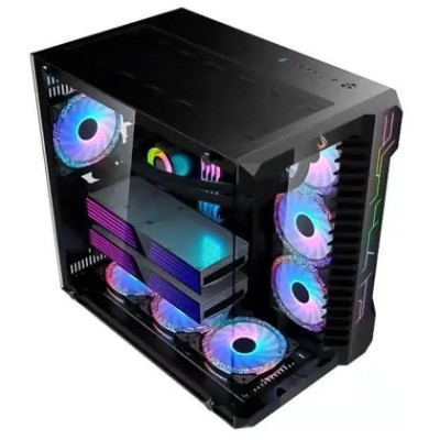 Gabinete Gamer Rise Mode Galaxy Glass, Mid Tower, ATX, Lateral e Frontal em Vidro Temperado,