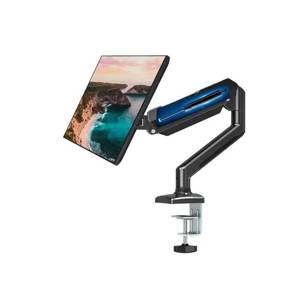 Suporte de Mesa Articulado para Monitor de até 32" Fitter, Ajuste com Pistão a Gás, VESA, Preto - F8