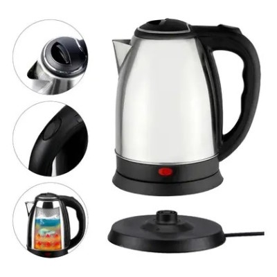 Chaleira Elétrica Portátil De Aço Inoxidável Com Desligamento Automático Linha Premium